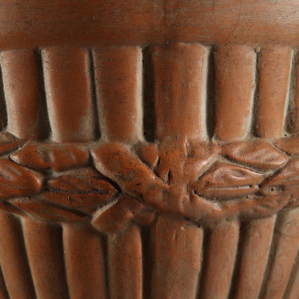 A Pair of Terracotta Urn Lamps