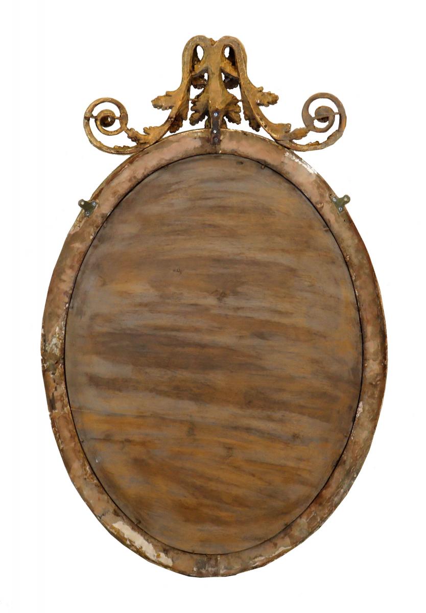 18th Century English Oval Gilt Pier Mirror