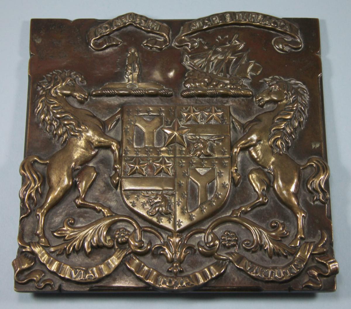 VICTORIAN Copper Coach Plate - Smith Cuninghame Family | BADA