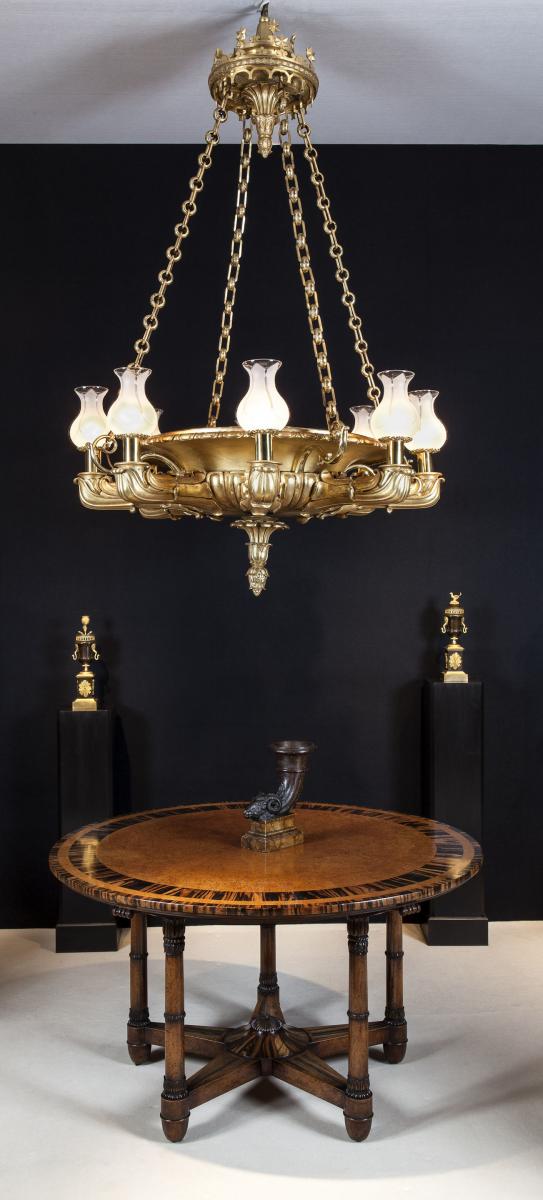 Regency Period Giltwood Chandelier of Spectacular Proportions