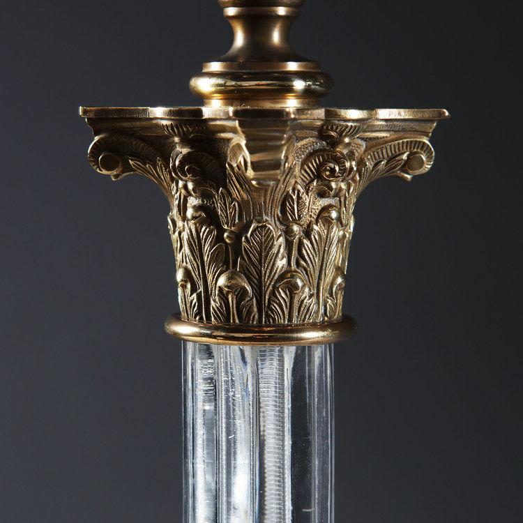 A Glass Column Lamp