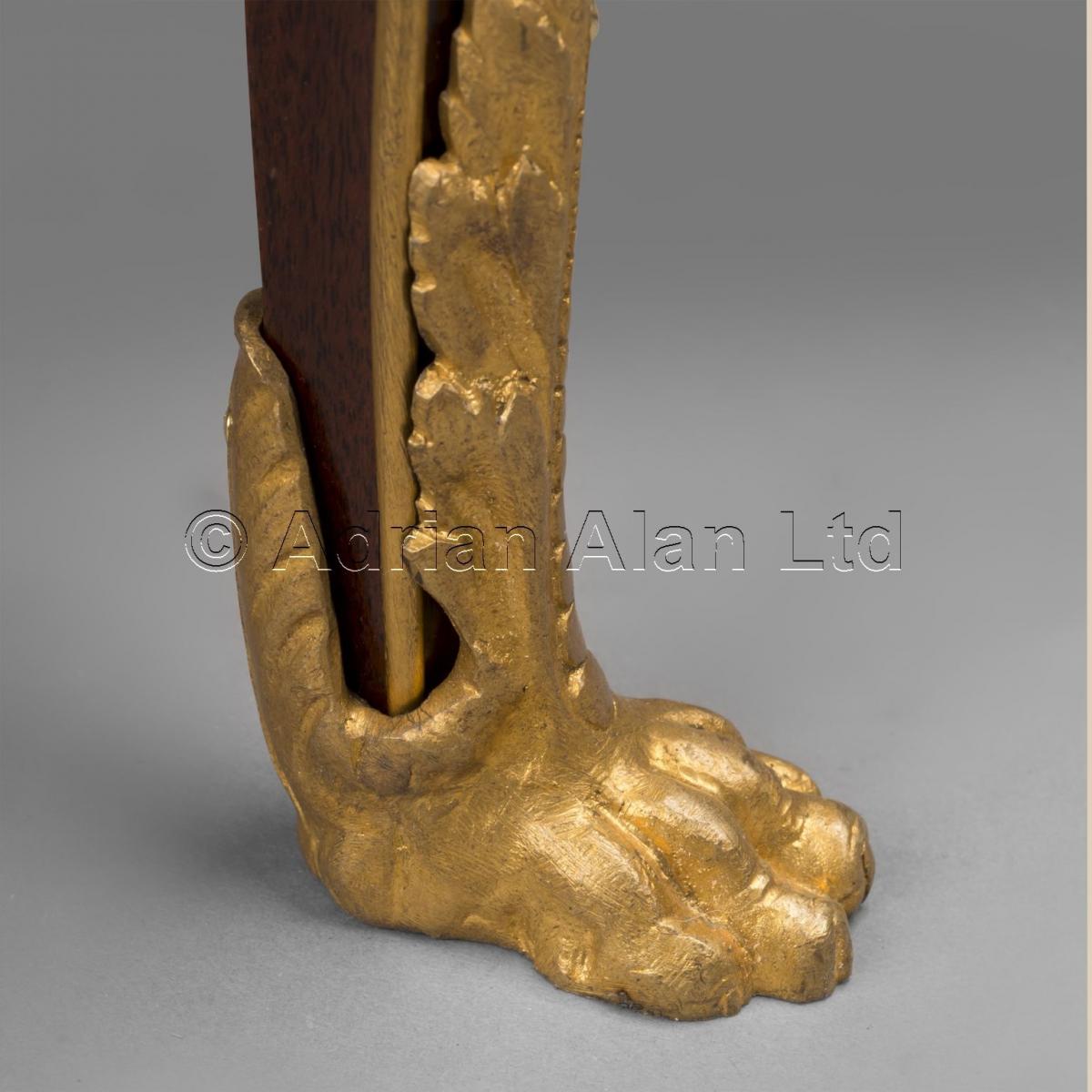 Transitional Style Gilt-Bronze Mounted Mahogany Chiffonier Tambour