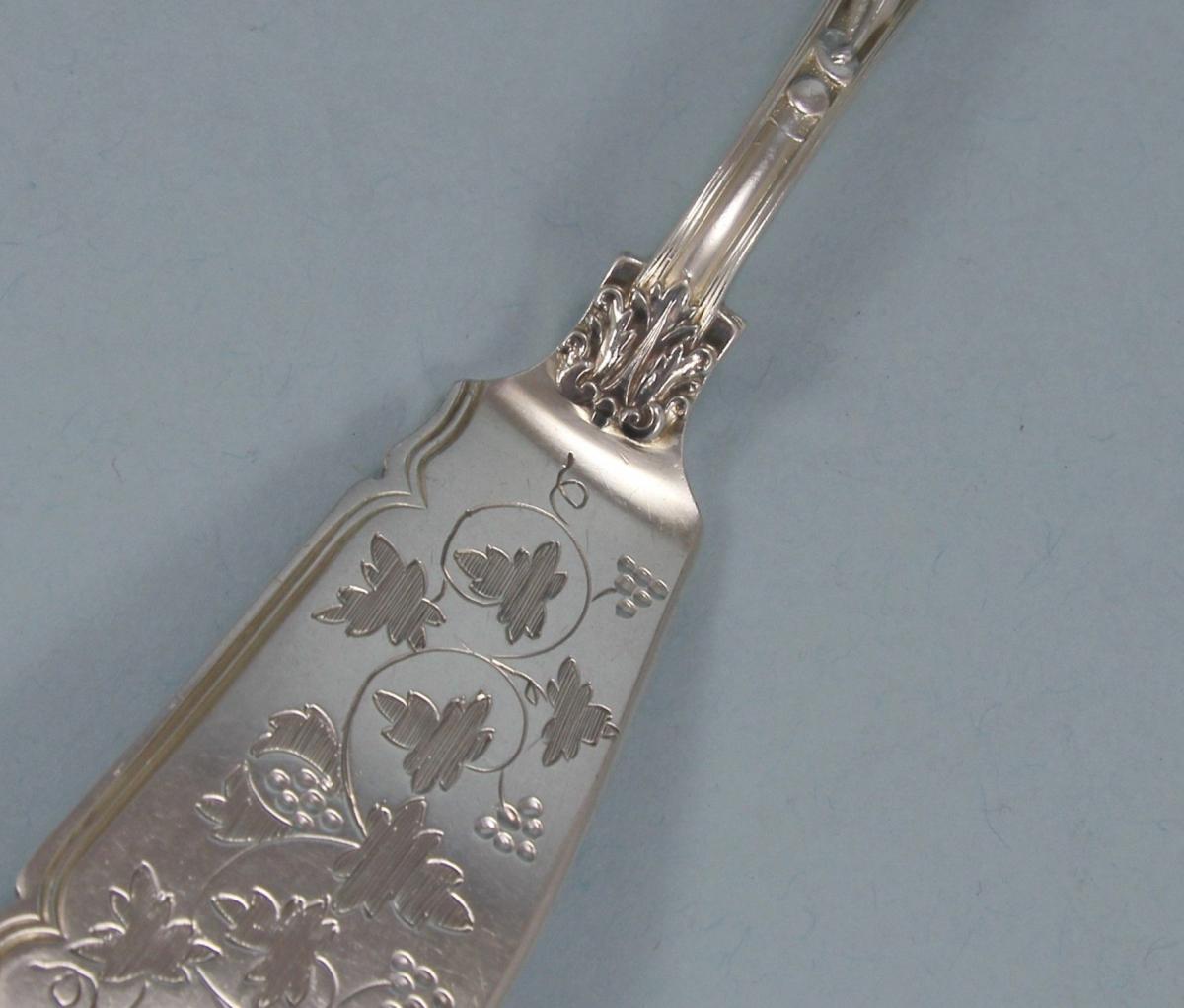 VICTORIAN Sterling Silver Bacchanalian Pattern Butter Knife. London 1869