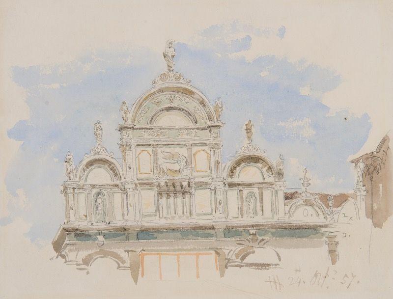 The Ospedale Civile, Venice, James Holland, OWS (British, 1799–1870)