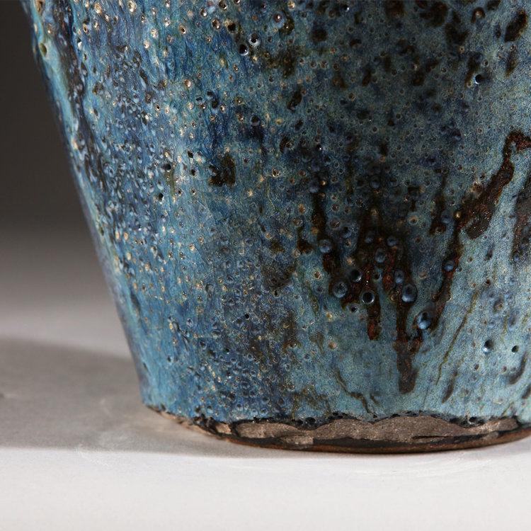 A Blue Oxblood Vase by Pierre-Adrien Dalpayrat