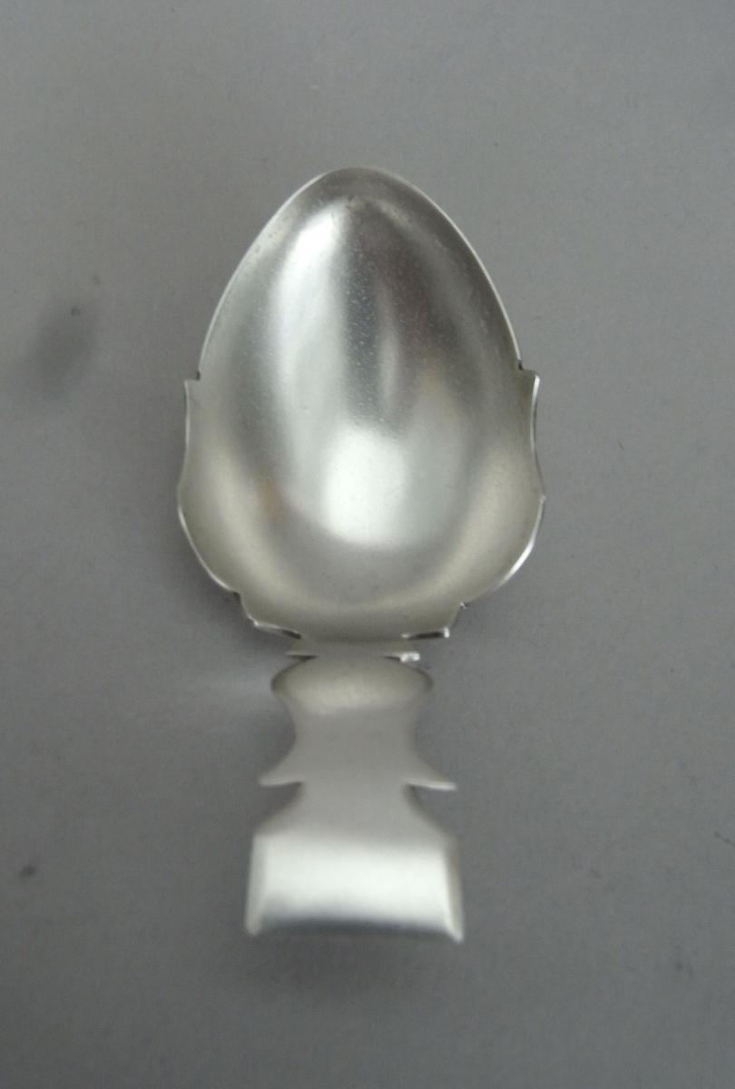 A rare George III "Thomas James" Acorn Caddy Spoon made in London in 1810 by Thomas James