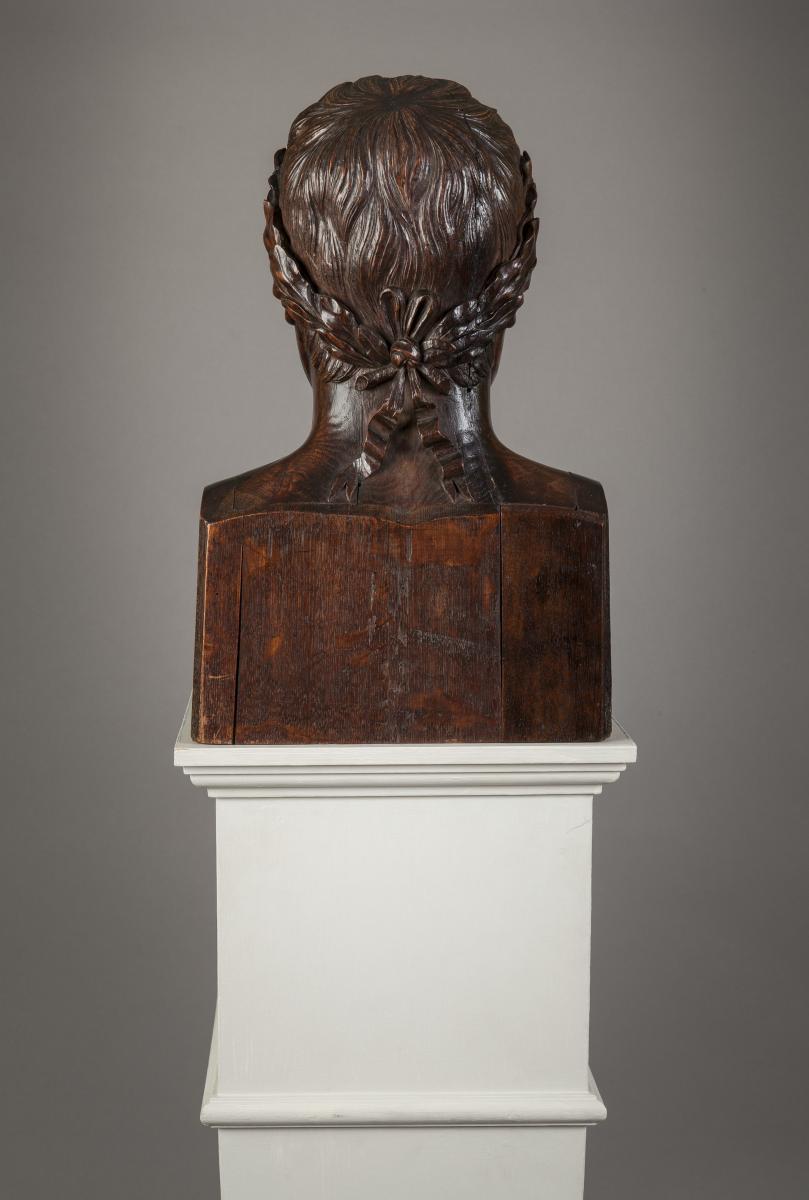 Sculptured Wood Bust of Emperor Napoleon I
