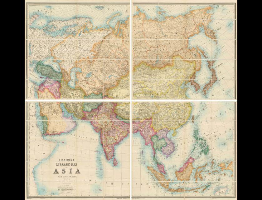 Edward Stanford: Stanford's Library Map of Asia