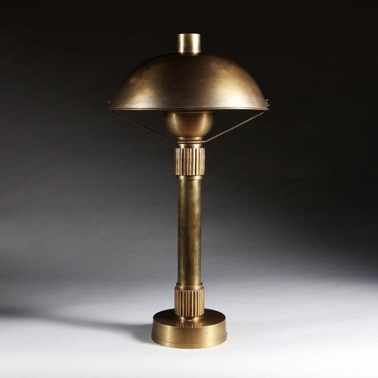 An Art Deco Brass Lamp Attributed To Perzel