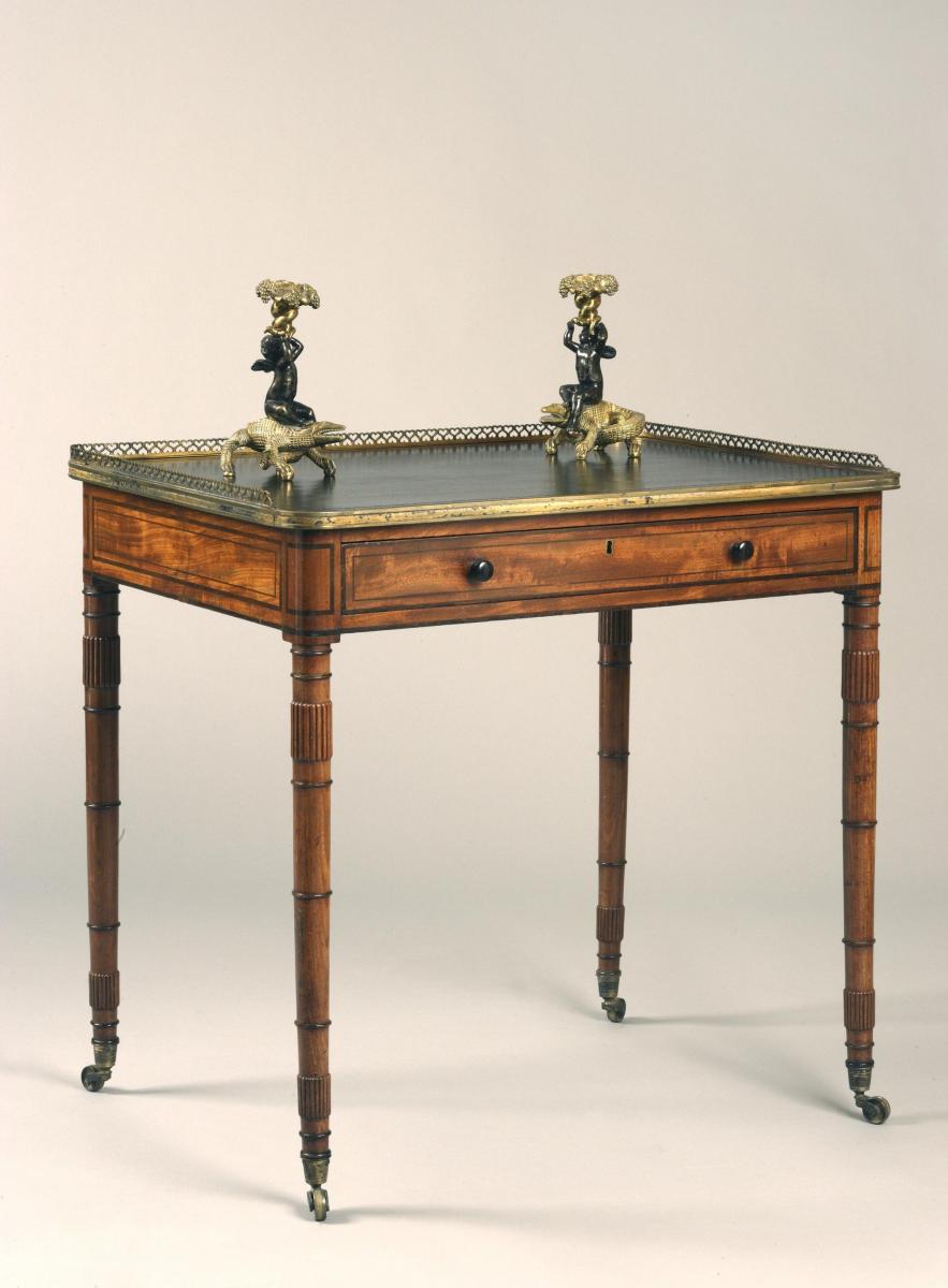 English Antique Regency Period Mahogany Writing Table