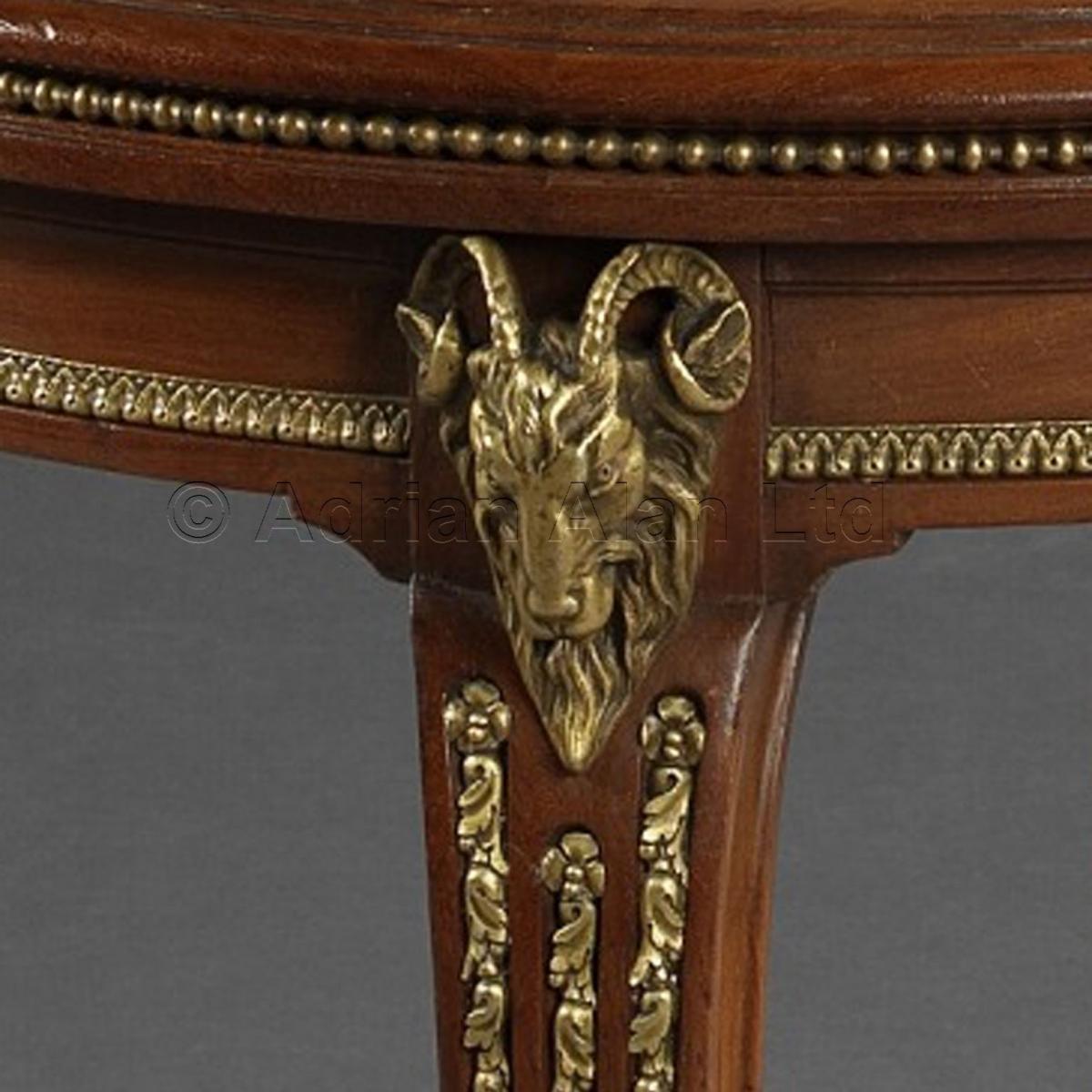 Gilt-Bronze Mounted Mahogany Desk Chair by François Linke