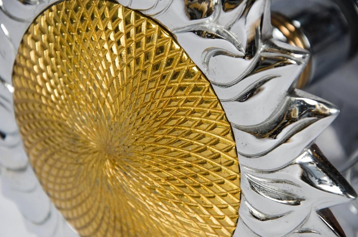 Large double sided sunflower shaped door handle by Chrystiane Charles