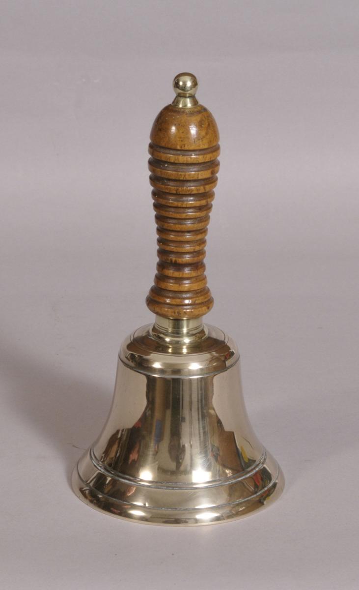 S/3598 Antique 19th Century Brass School Bell