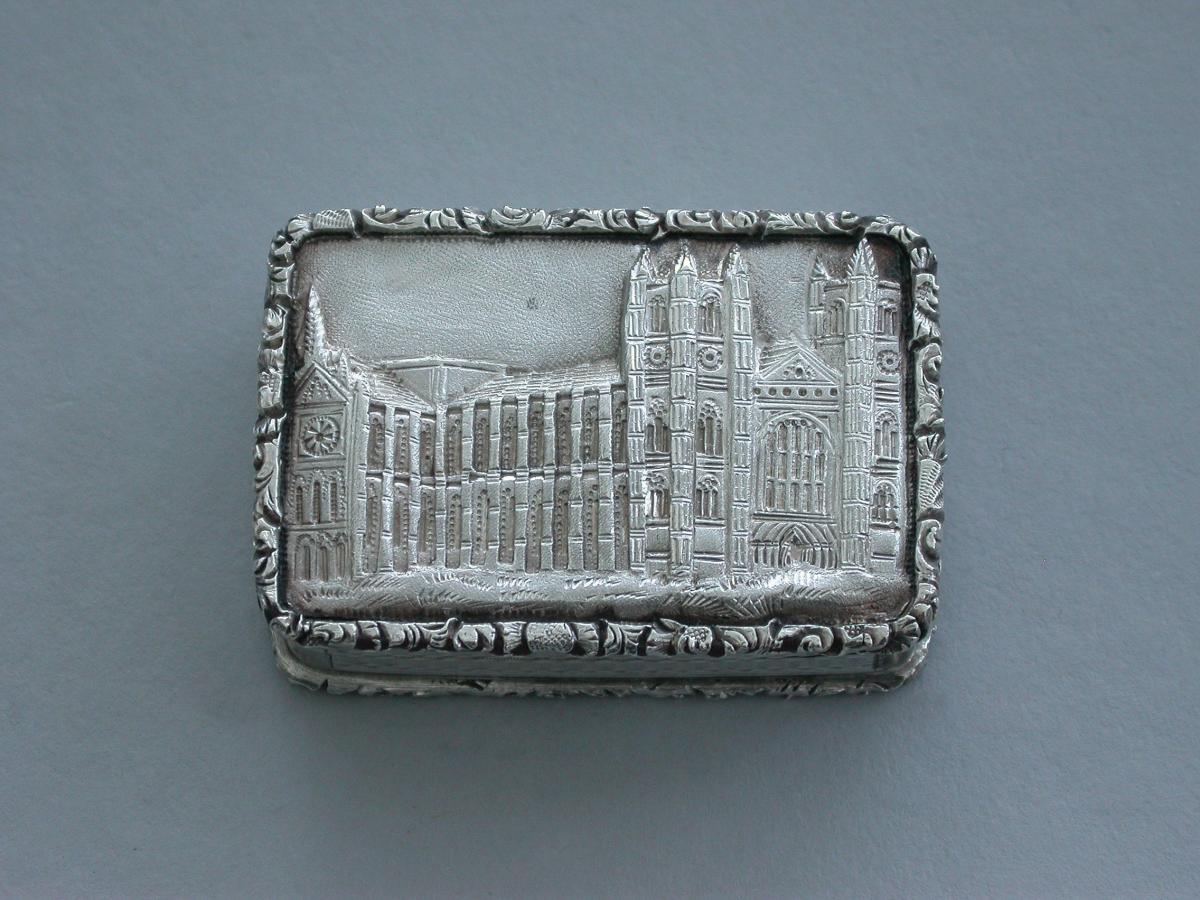 Victorian Silver Castle-Top Vinaigrette - Westminster Abbey