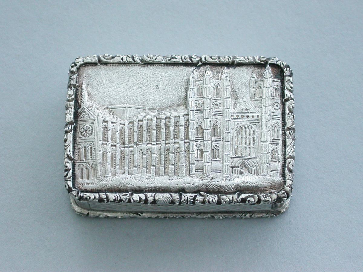 Victorian Silver Castle-Top Vinaigrette - Westminster Abbey