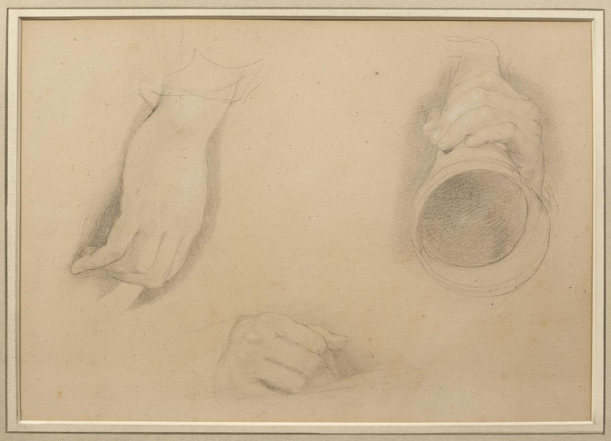 Sir David WILKIE R.A. (Scottish 1785-1841) Three Studies of Hands