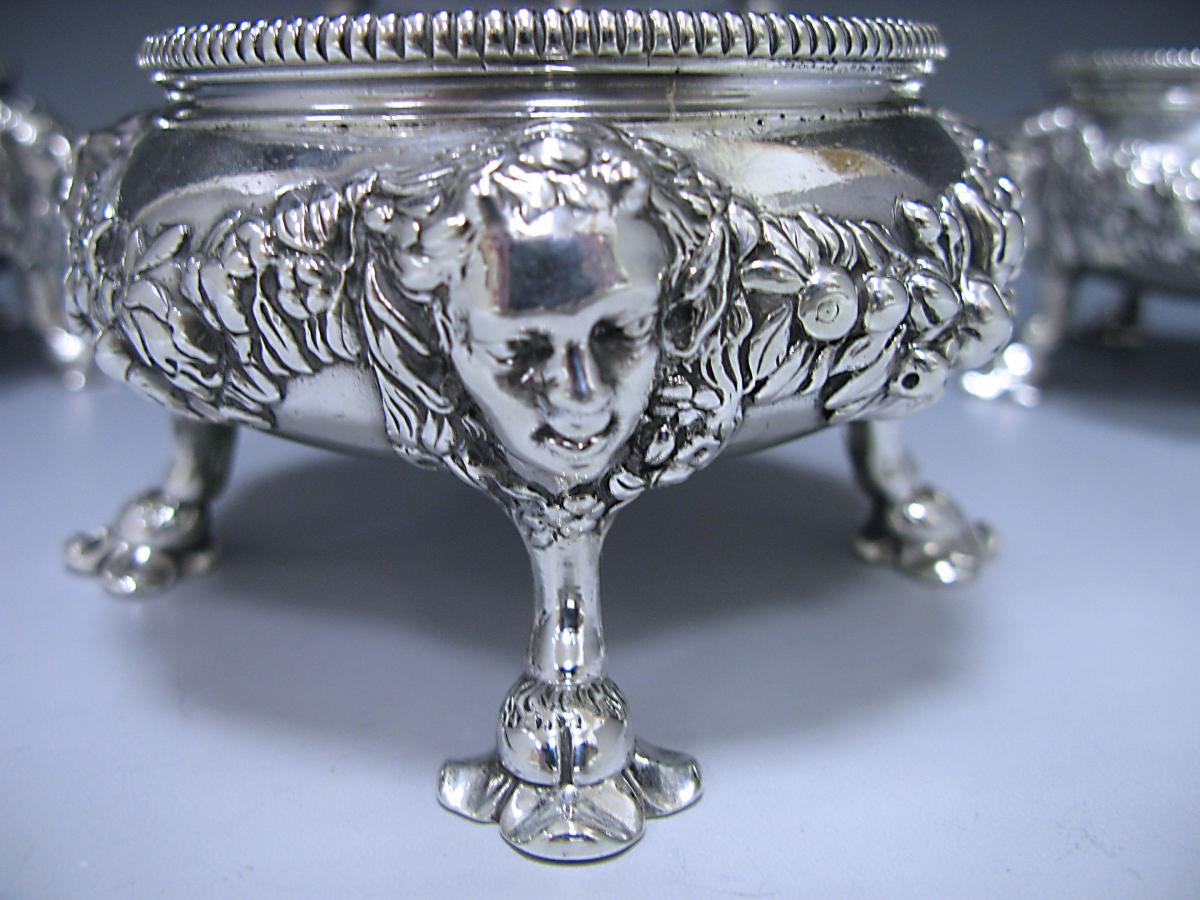 Parker and Wakelin silver salt cellars 1769 Lord Melbourne 