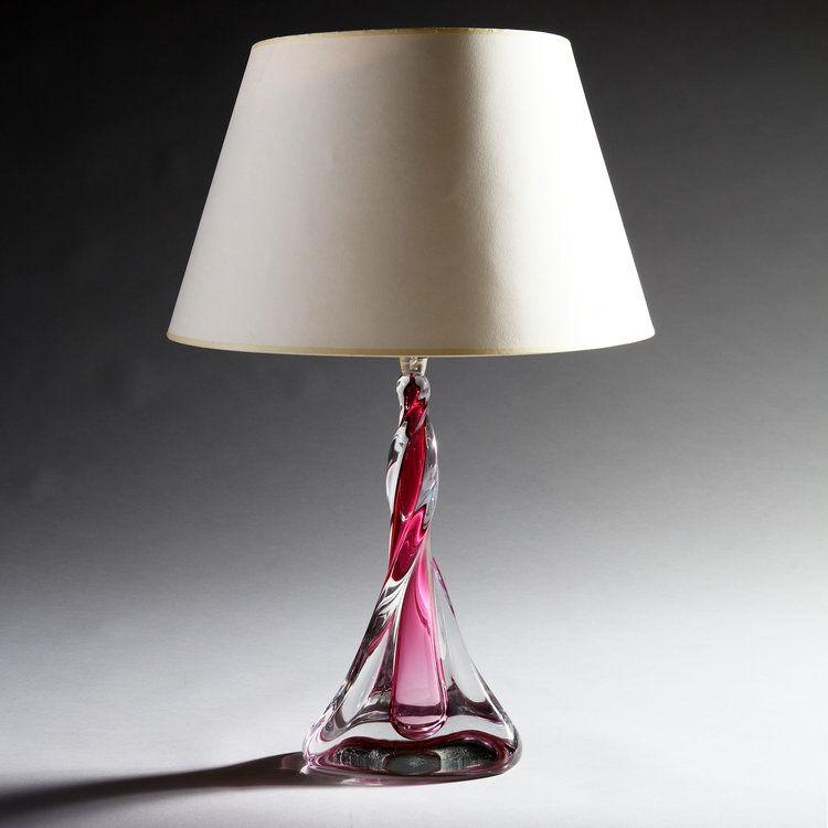 An Art Glass Lamp By Vannes