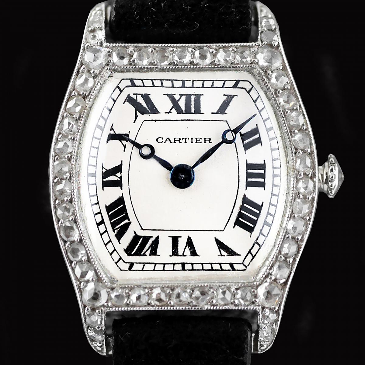 Cartier Platinum Diamond Tortue 