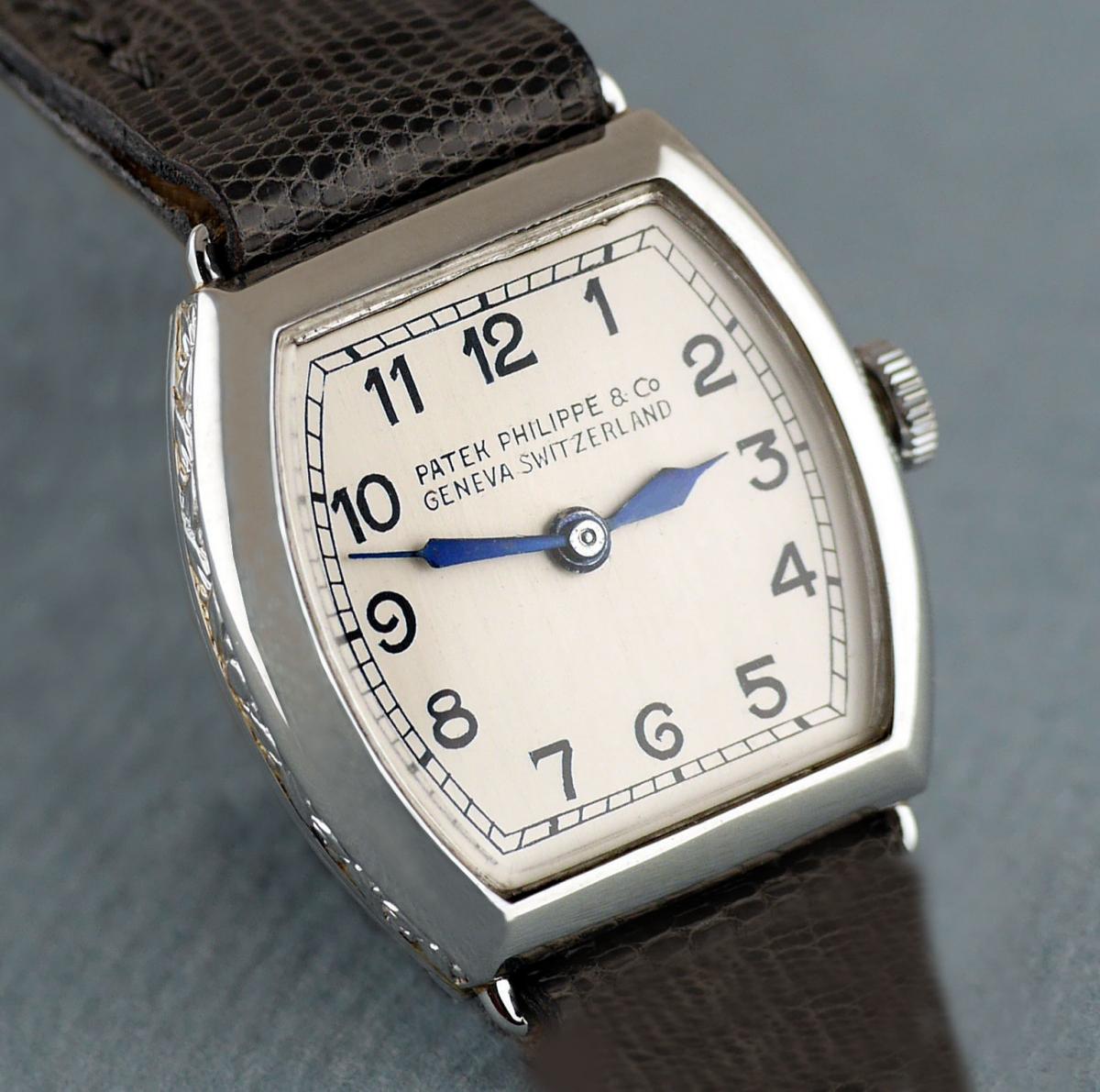 Patek Philippe Platinum Art Deco Wristwatch, 1938