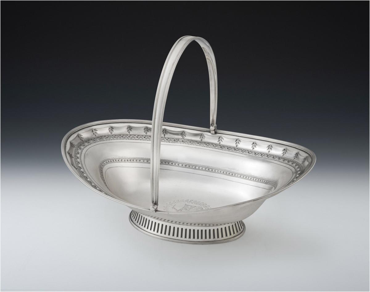 An extremely fine & rare George III Bread Basket made in Dublin in 1798 by Gustavus Byrne