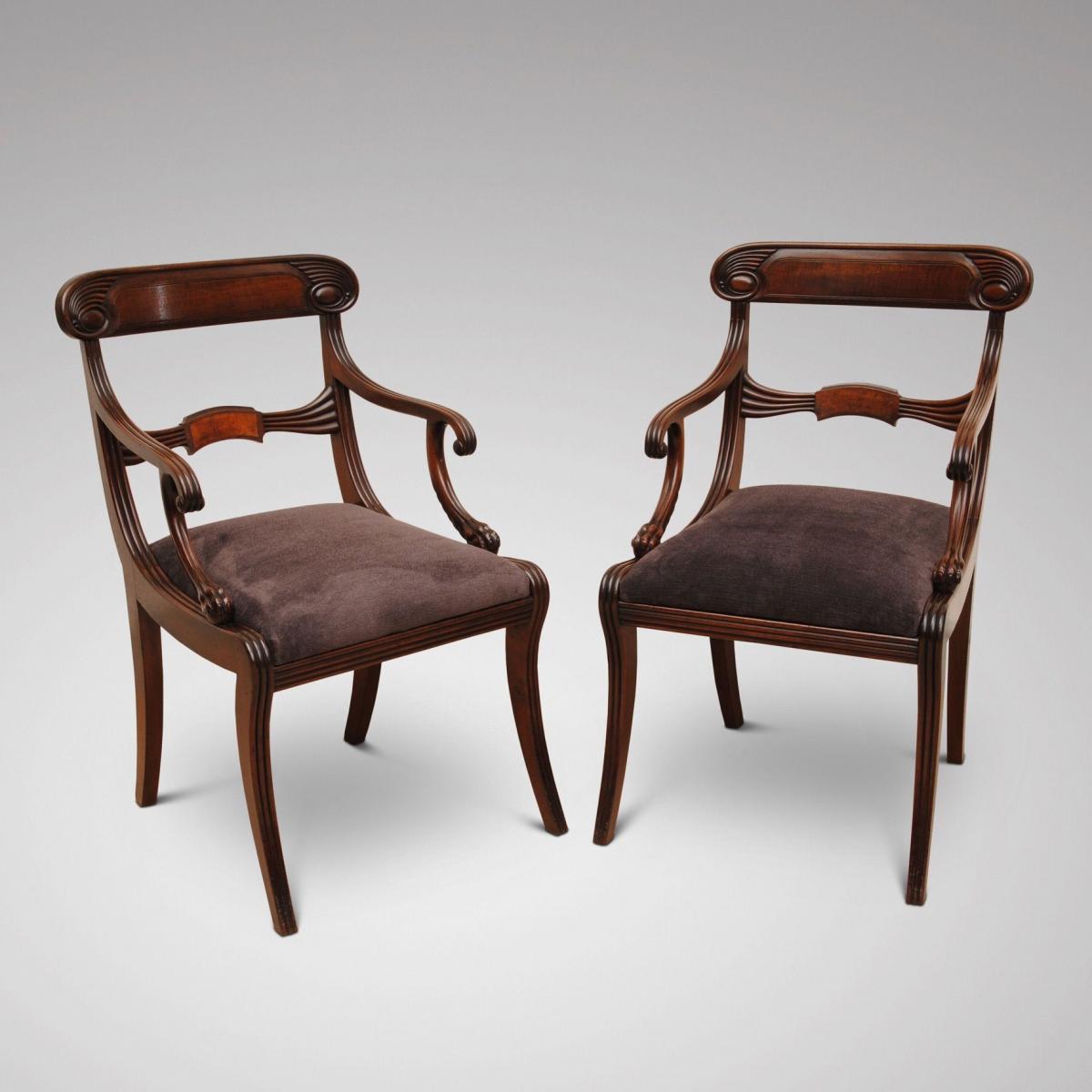 Set Nine Regency Mahogany Dining Chairs, Circa 1815 | BADA
