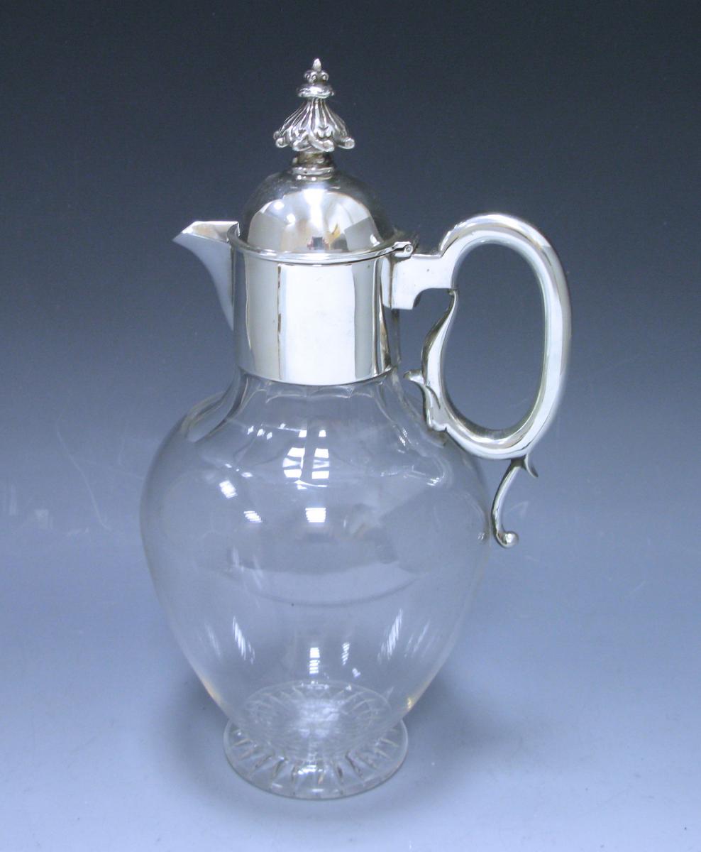 Victorian silver claret jug Slater and Holland 1897
