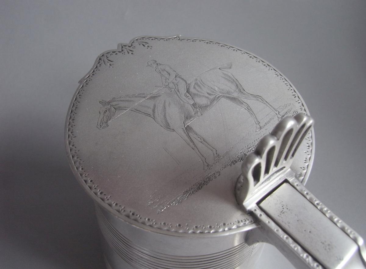An extremely rare George III Equestrian Tankard made in London in 1782 by William Cattell