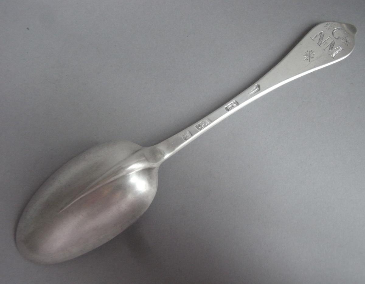 Queen Anne. A very fine Britannia Standard Dognose Spoon made in London in 1706 by Andrew Archer.