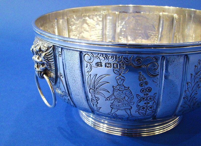 Silver Monteith with Chinoiserie Decoration