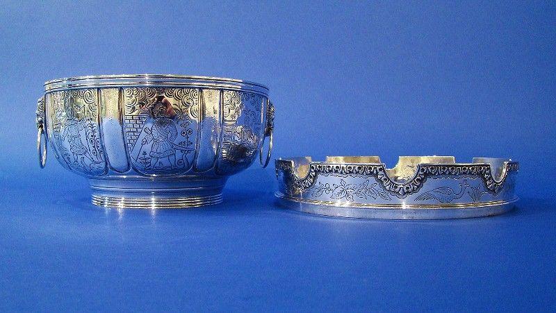 Silver Monteith with Chinoiserie Decoration