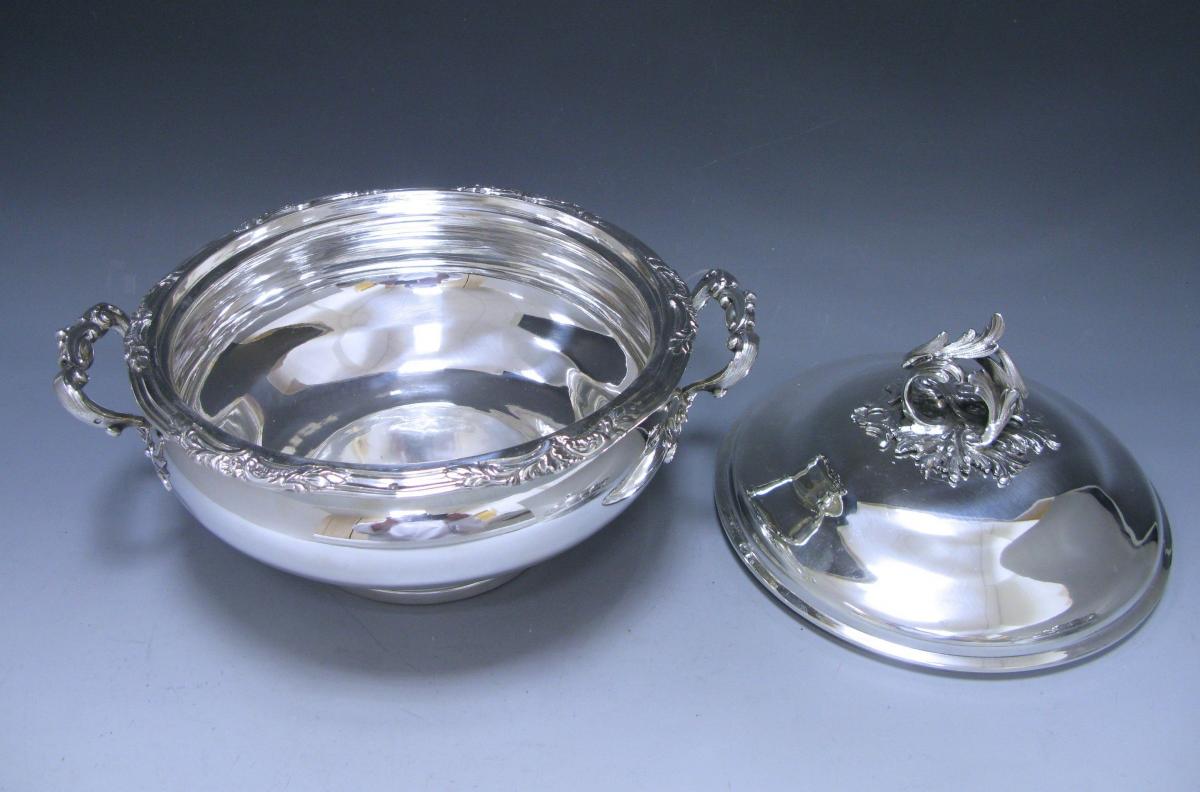 A pair of Antique Silver French Vegetable Dishes tureens
