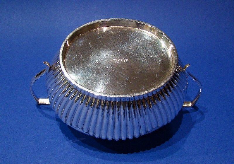 Large Edwardian Silver Half-fluted Sugar Bowl
