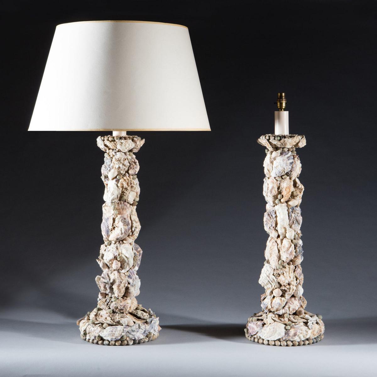 A Fine Pair of Grotto Lamps