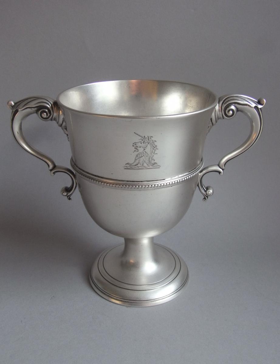 An exceptional George III "Beaded" Two Handled Loving Cup made in Dublin in 1787 by Matthew West