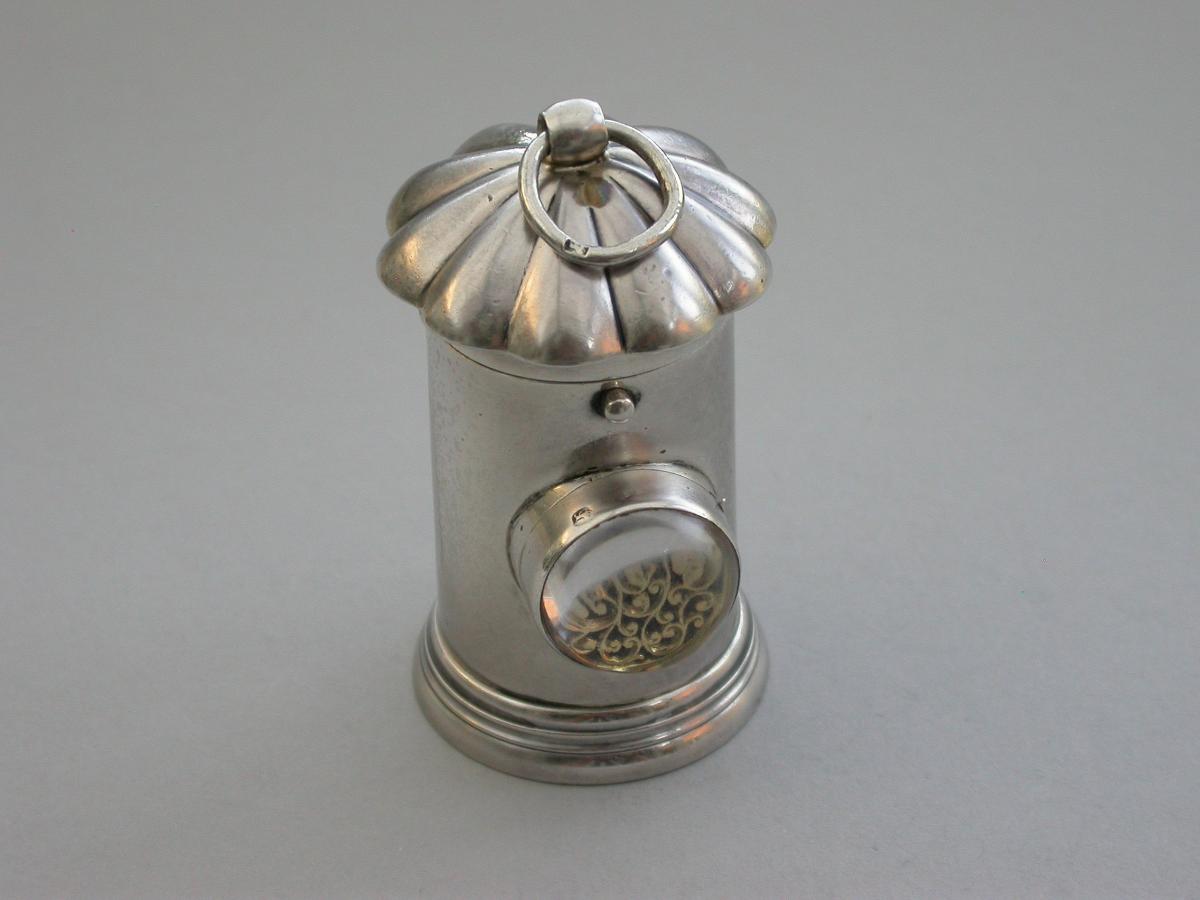 Victorian Silver Policeman's Bullseye Lantern Vinaigrette