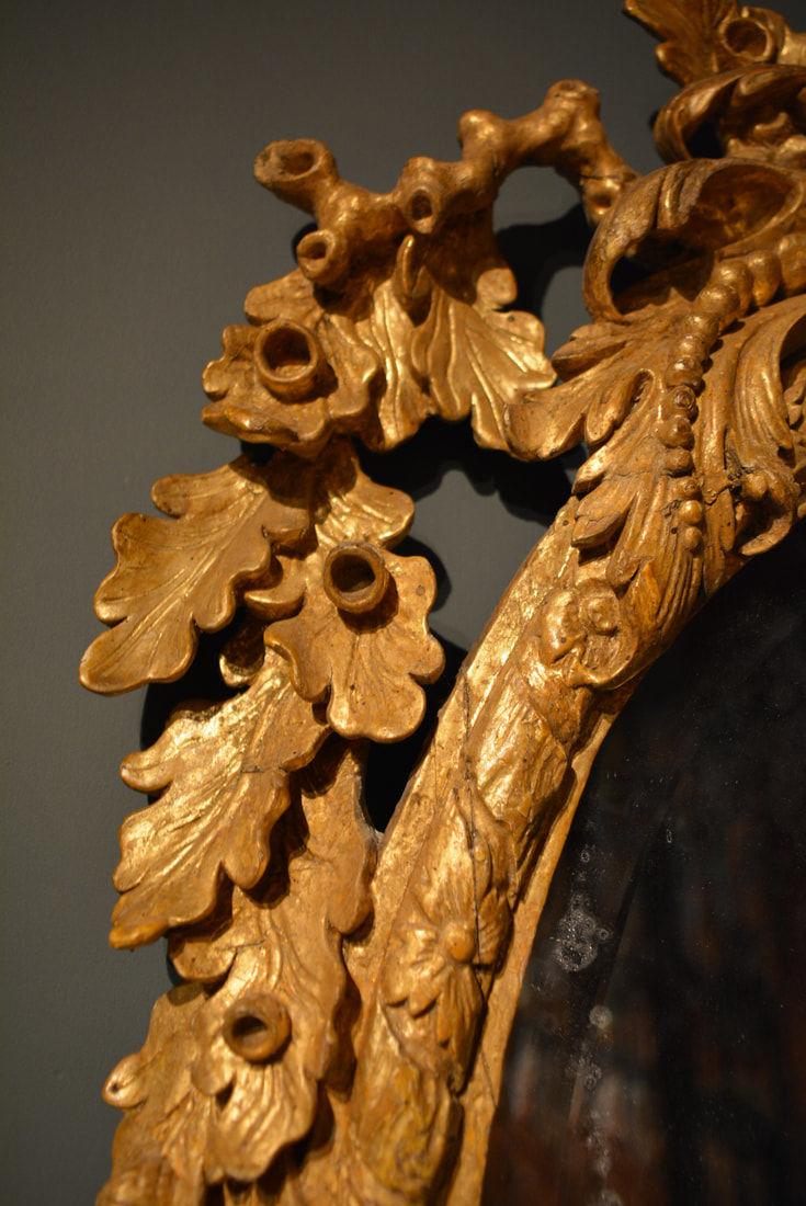 George II carved gilt wood mirror