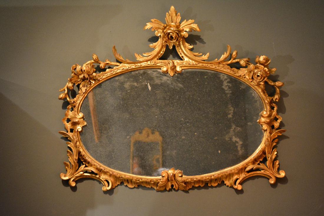 George II oval Rococo mirror