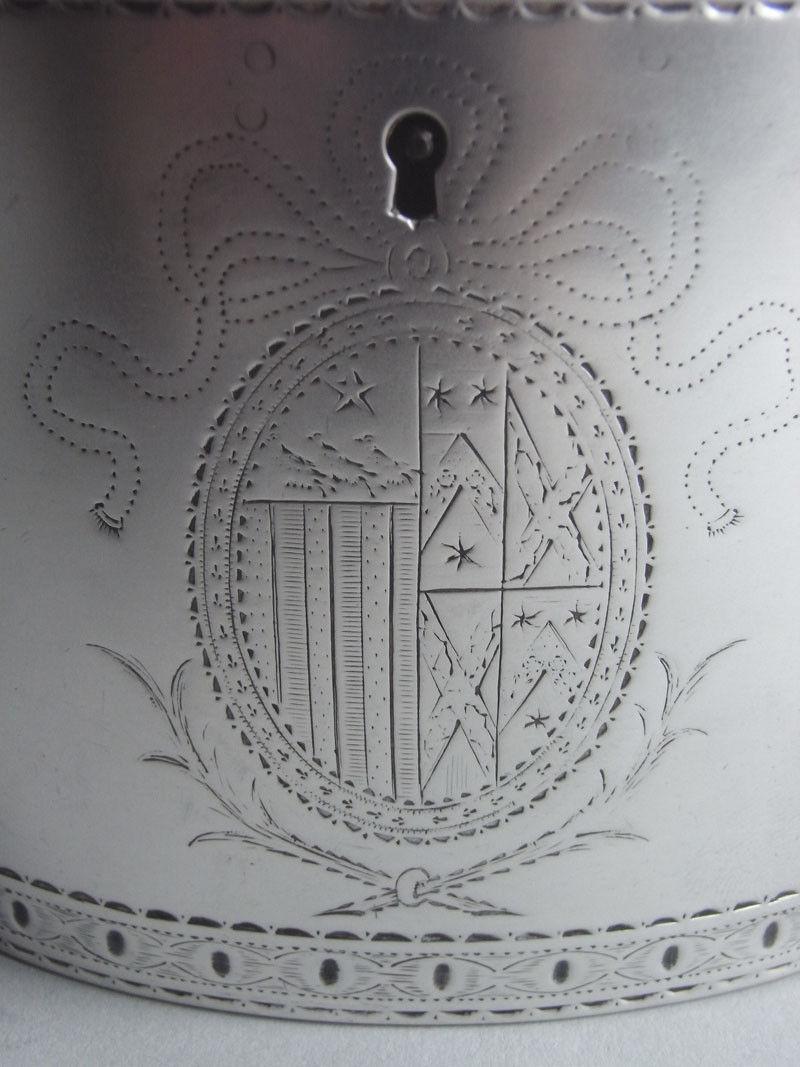 A fine George III Tea Caddy made in London in 1773 by Aaron Lestourgeon