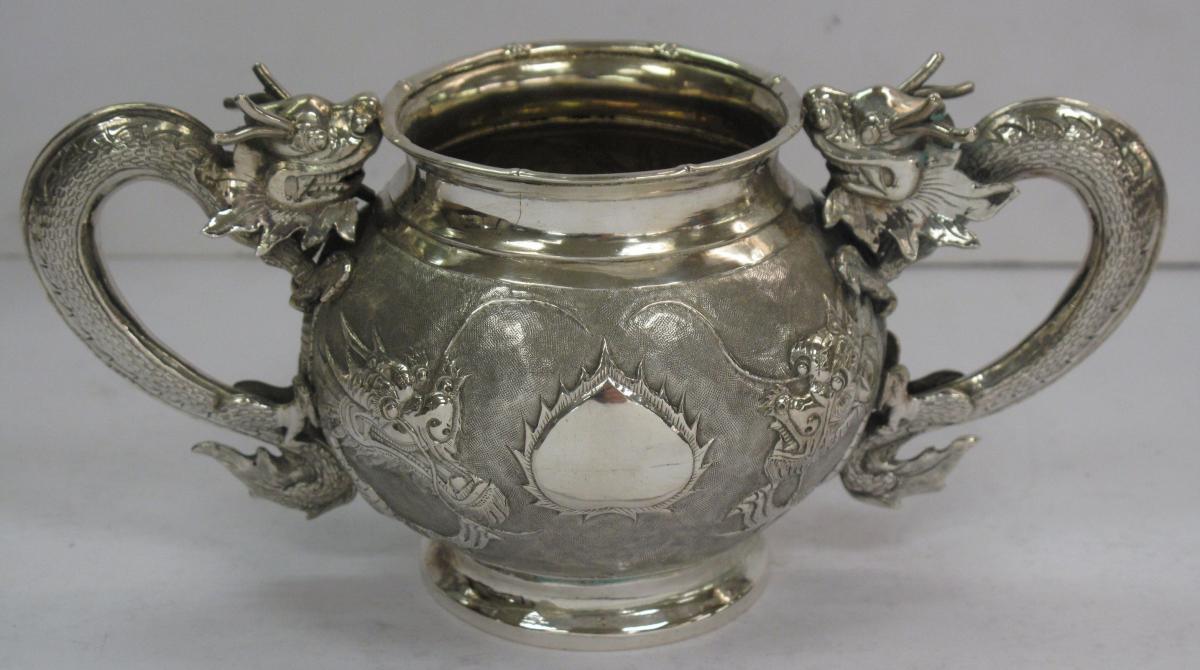 Chinese Export Silver Teaset