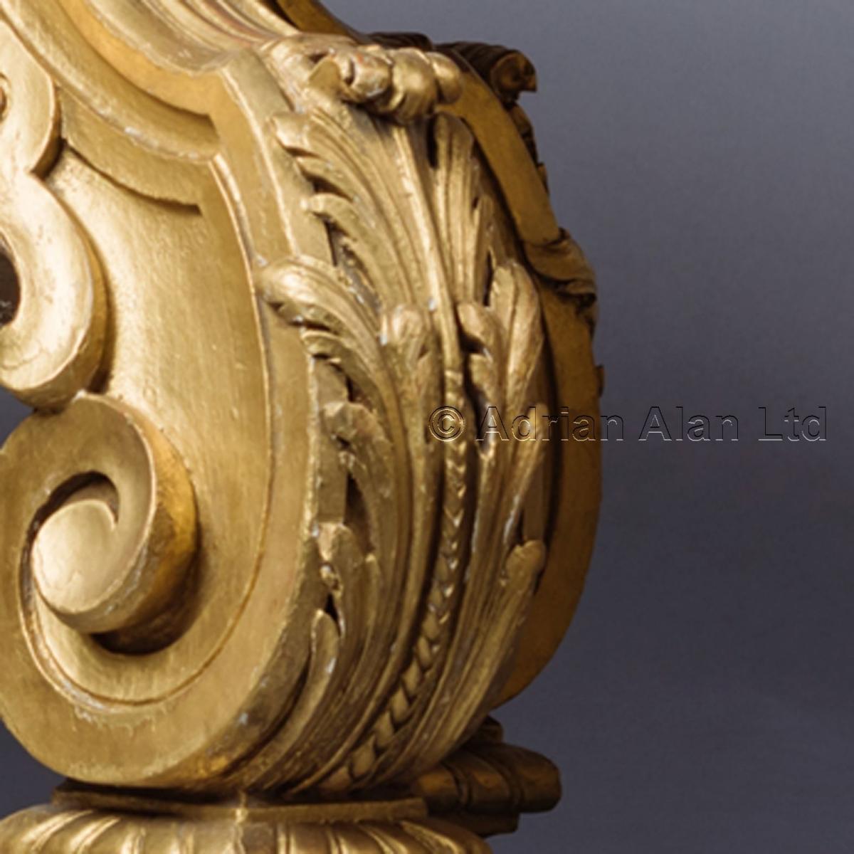 Acanthus Carved Giltwood Stands