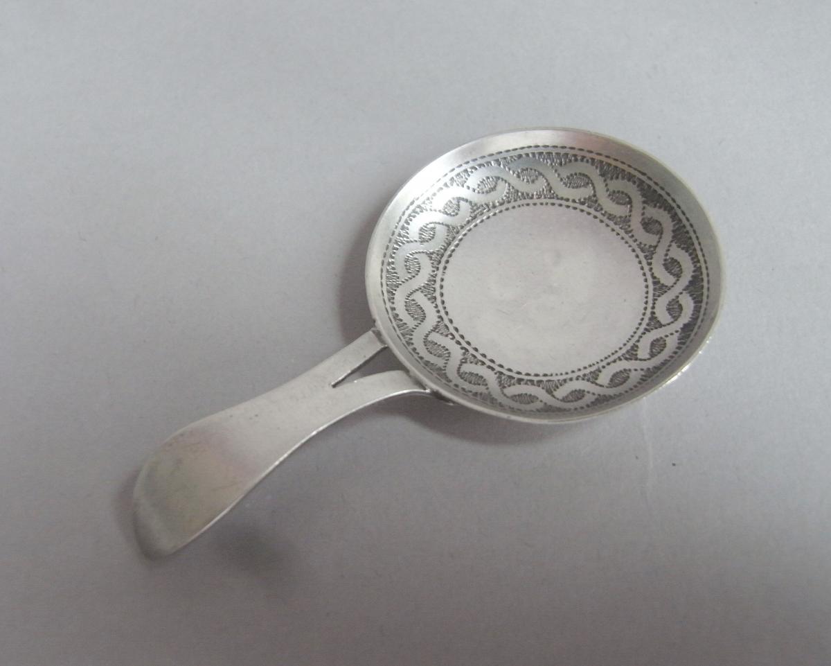A rare George III "Frying Pan" Caddy Spoon made in Birmingham in 1809 by William Pugh
