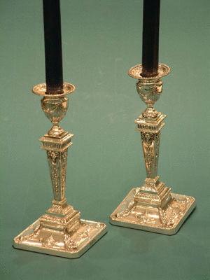 Pair of Sterling Silver Candlesticks 1902