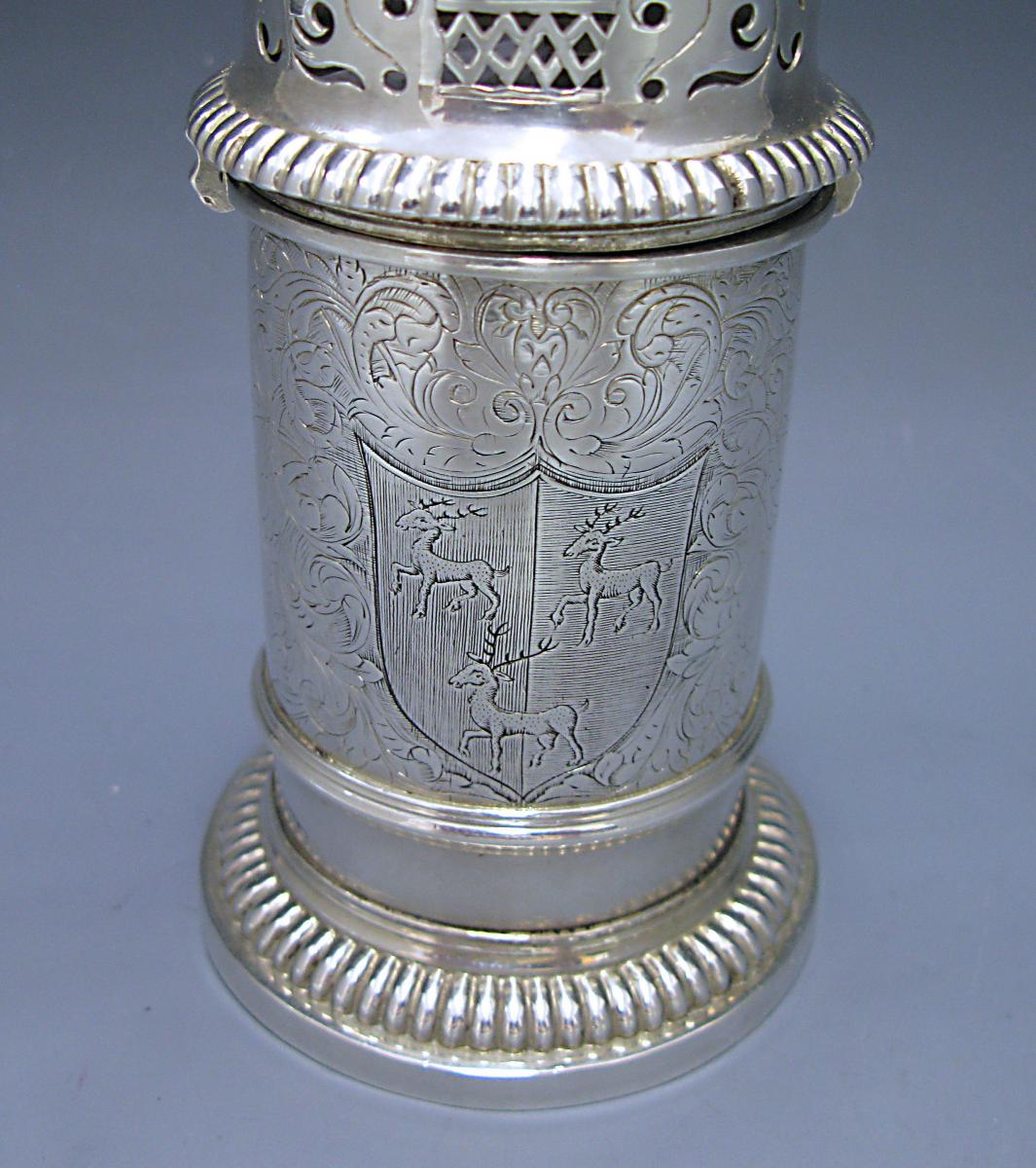 A William & Mary Antique Silver 'Lighthouse' Caster