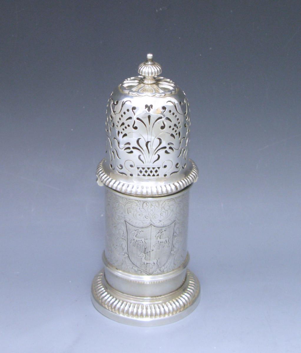 A William & Mary Antique Silver 'Lighthouse' Caster