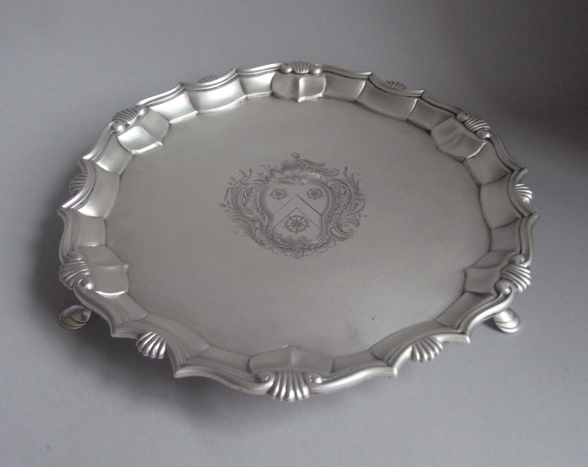 A very fine George II Salver made in London in 1745 by John Luff.