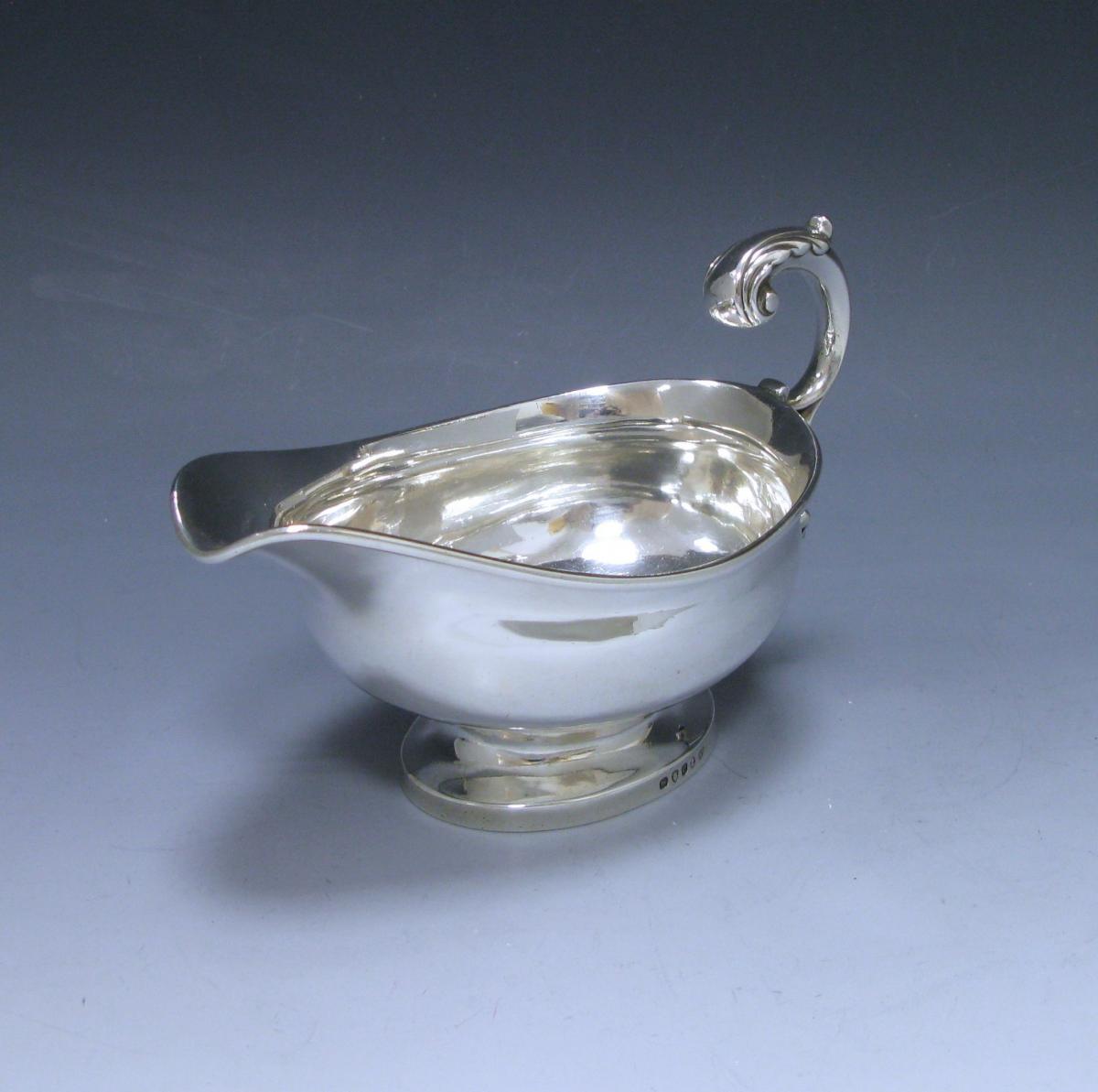 An Antique Silver George III Sauce Boat