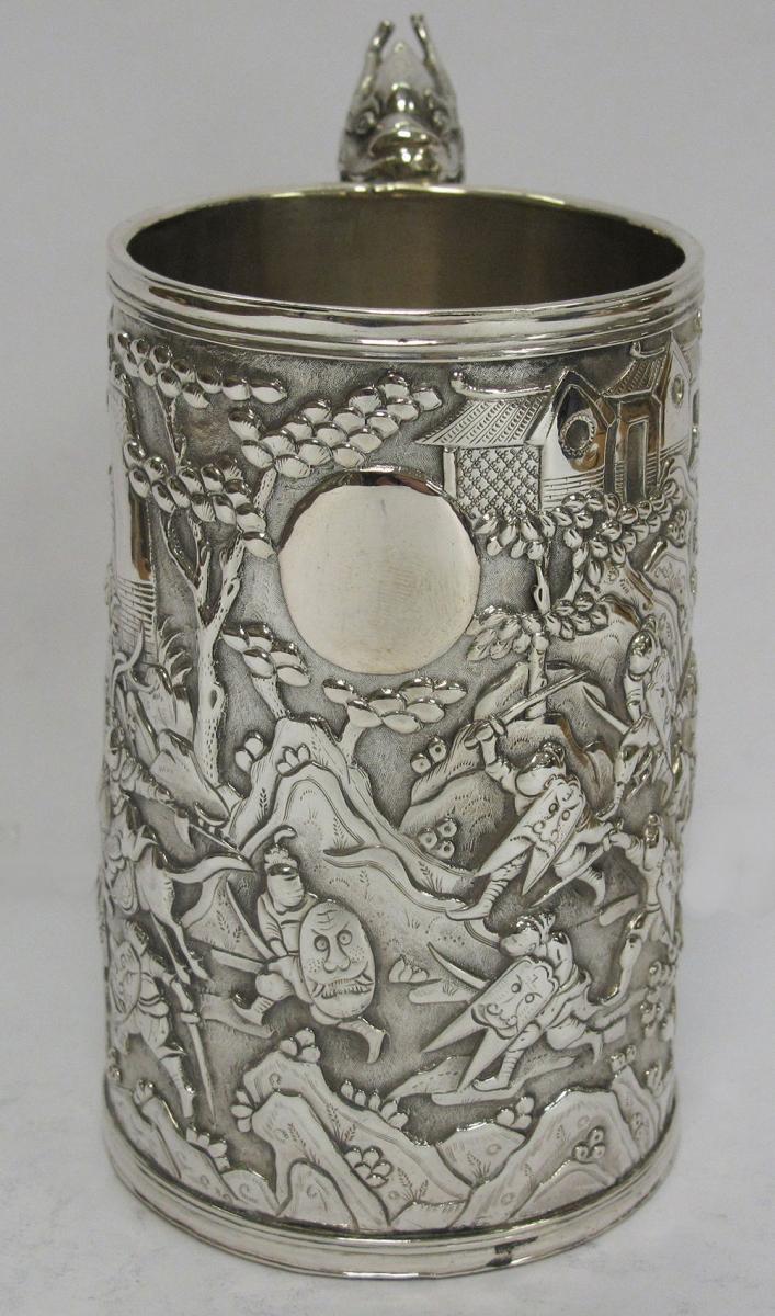 Antique Chinese Export Silver Mug
