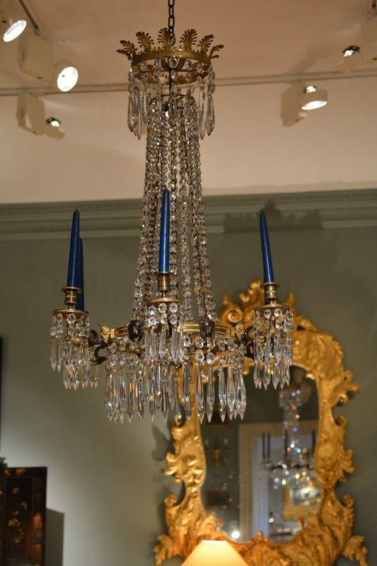 A high quality early 19th Century cut glass chandelier in the manner of Thomas Hope