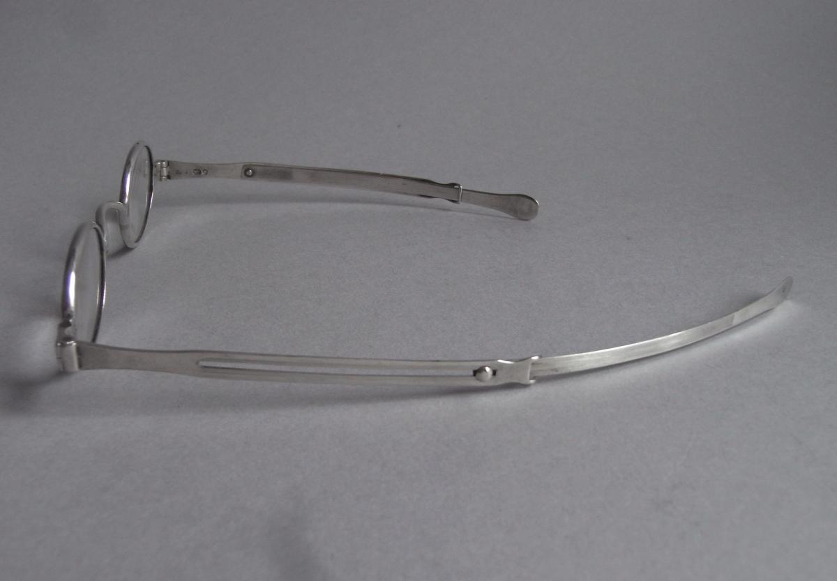 An extremely rare pair of George IV silver Spectacles made in London in 1825 by Edmund Taylor